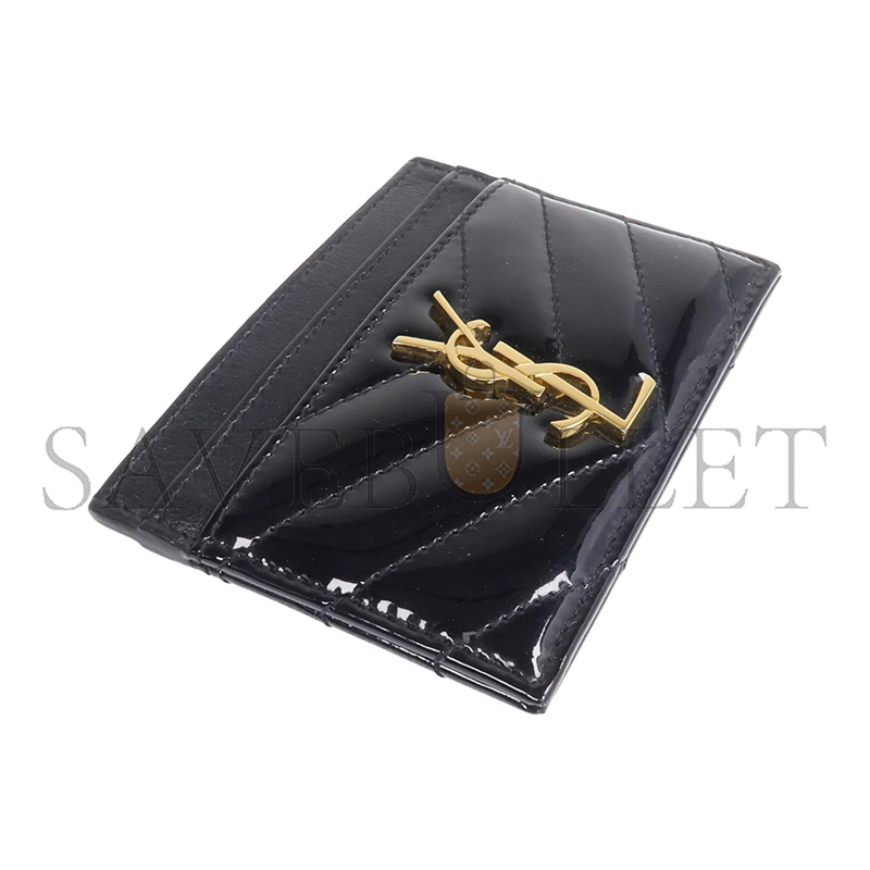 Y51 CASSANDRE MATELASSÉ CARD CASE IN PATENT LEATHER 423291 (10.5*7.5*0.5cm)